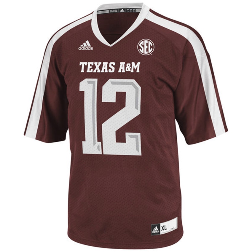 youth texas a&m aggies maroon 12 ncaa master football jersey