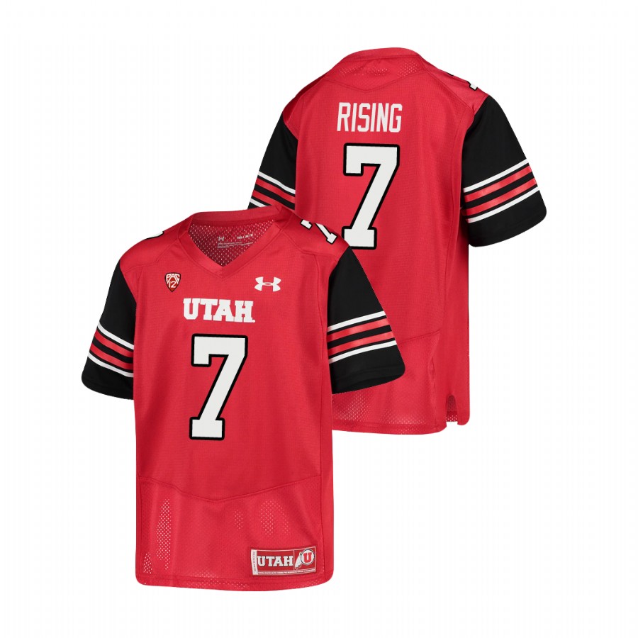 youth utah utes cameron rising red replica football jersey