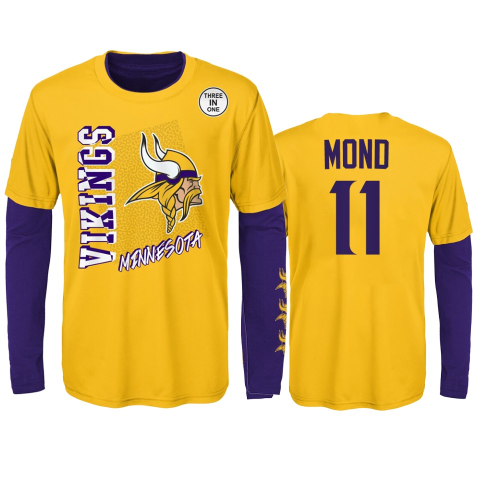 youth vikings kellen mond gold purple combo set t shirt