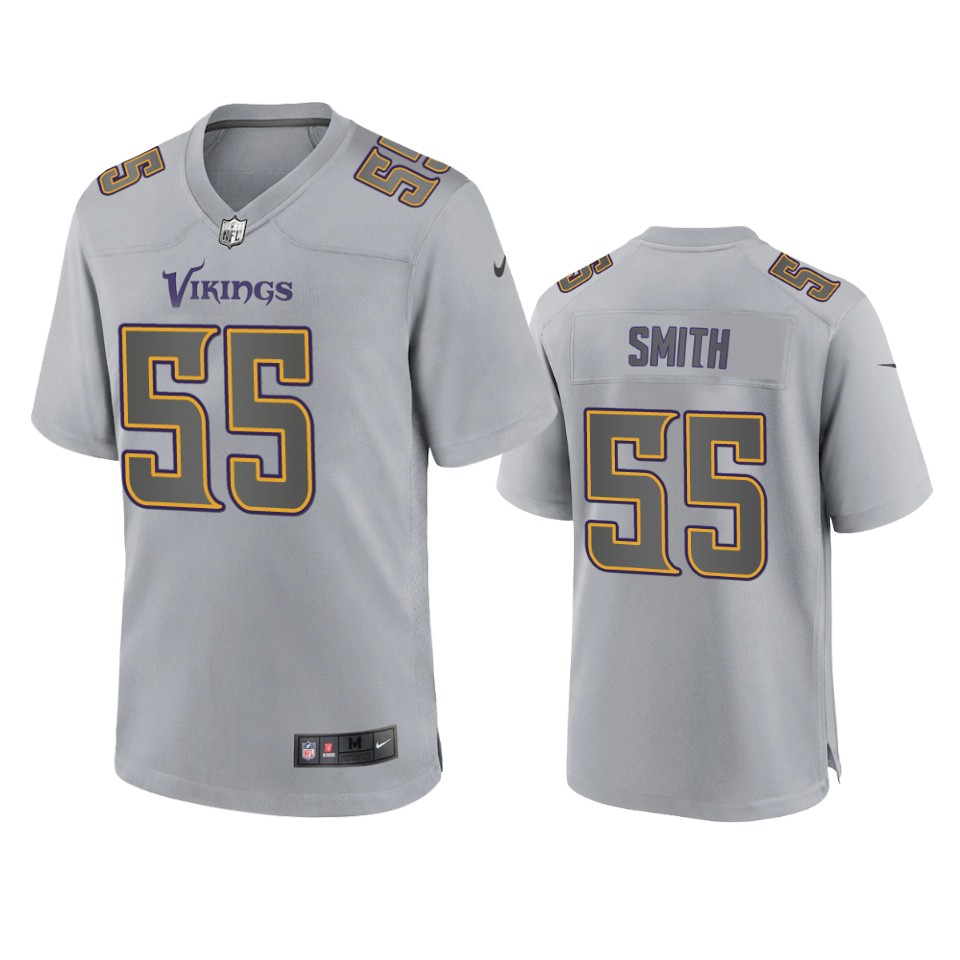 za'darius smith vikings atmosphere fashion game gray jersey