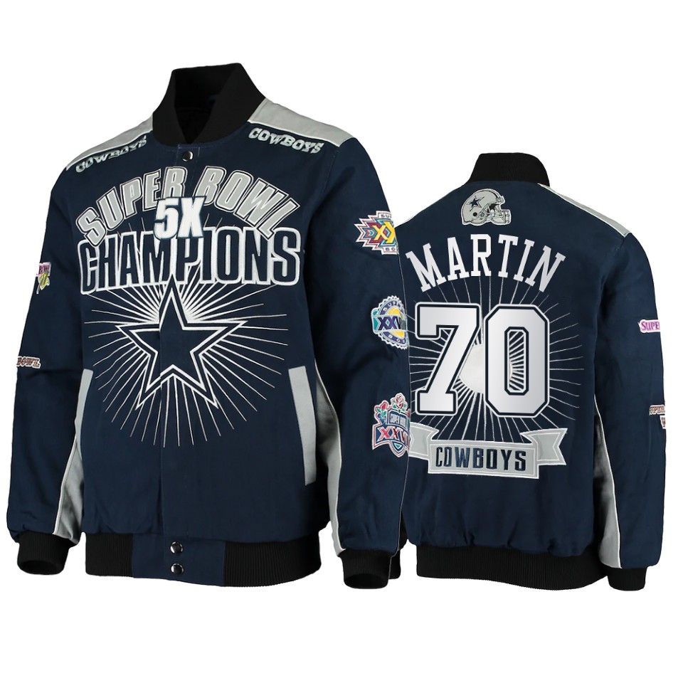 zack martin cowboys navy super bowl champions extreme triumph commemorative jacket